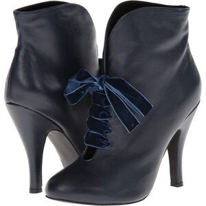 Mojo Moxie Blue Leather Booties -from ModCloth